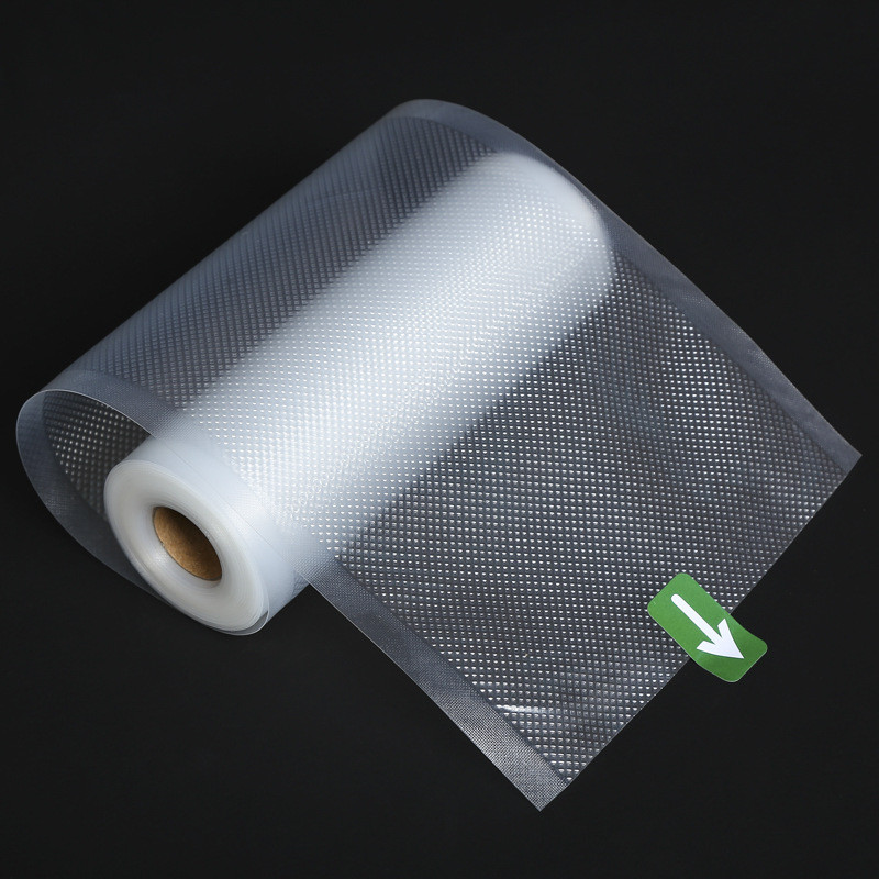 Вакуумні пакети для продуктів харчування 20см 5м. Рулон для вакууматора рифлена + гладка сторона, фото 1