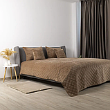 Покривало велюрове ТЕП "VELOUR" Розмір 240x260 Колір - Капучіно, фото 4