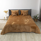 Покривало велюрове ТЕП "VELOUR" Розмір 240x260 Колір - Золотий беж, фото 4