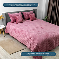 Покривало велюрове ТЕП "VELOUR" Розмір 240x260 Колір - Розовый