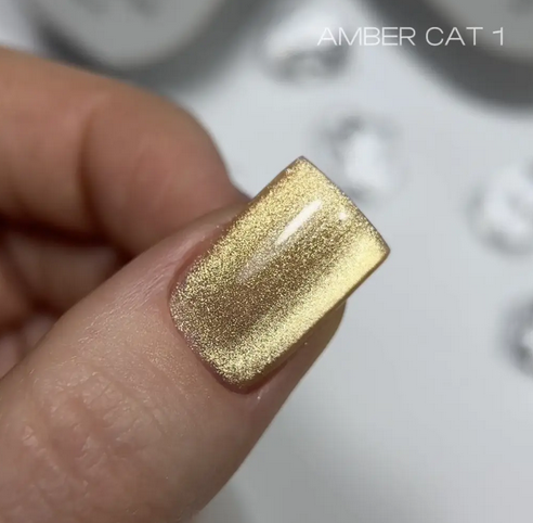 Гель-лак Кошаче Око SAGA professional Amber CAT 01, 10 мл Новинка 2025 року. Котяче око., фото 1