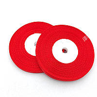 Атласна стрічка червона 0.6 см 33 м