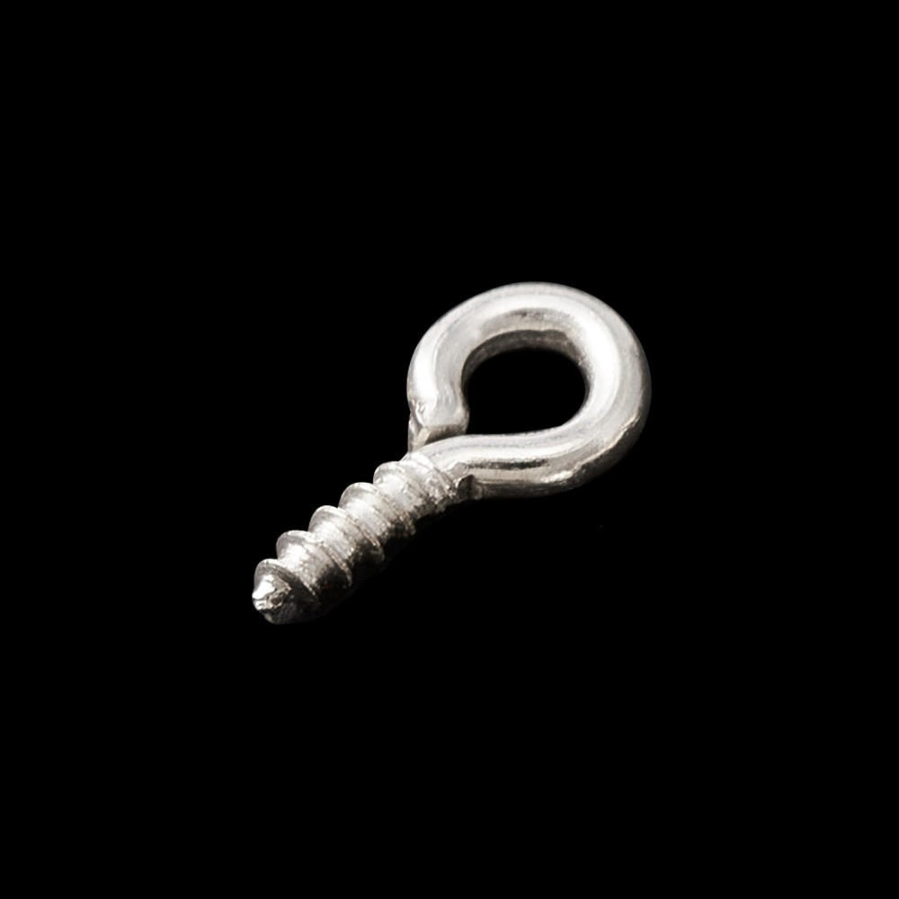 Пін-штифт з різьбленням Finding Гвинт з кільцем для рукоділля Cріблястий 8 мм x 4 мм