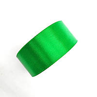 Атласна стрічка зелена 4 см 33 м