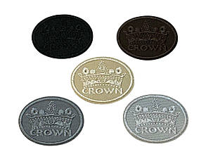 Нашивка корона/crown колір чорний 45х33 мм, фото 4