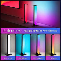 Две настольные RGB лампы Ambiance Light Bar Bluetooth фоновое освещение с пультом, фото 7