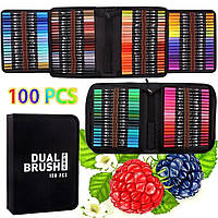 Набор двухсторонних маркеров Dual Brush Pens 100 шт., фото 5