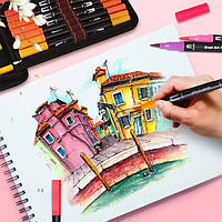 Набор двухсторонних маркеров Dual Brush Pens 100 шт., фото 6