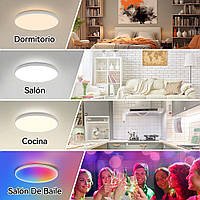 Потолочная люстра светильник 30см RGB Пульт+APP. Фонарь с регулировкой цвета и яркости, фото 2