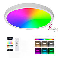 Потолочная люстра светильник 30см RGB Пульт+APP. Фонарь с регулировкой цвета и яркости, фото 4