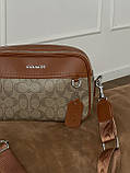 Сумка жіноча Coach Graham крос-боді Коуч карамельний, фото 3