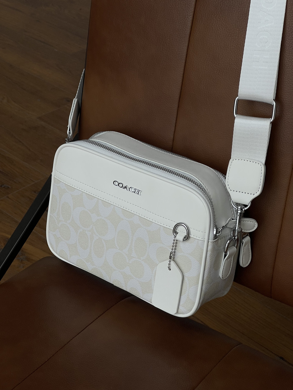 Сумка жіноча Coach Graham крос боді Коуч білий, фото 1