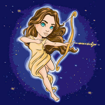 Картина за номерами знаки зодіаку Стрілець 40х40 см Art Craft (10105-AC)