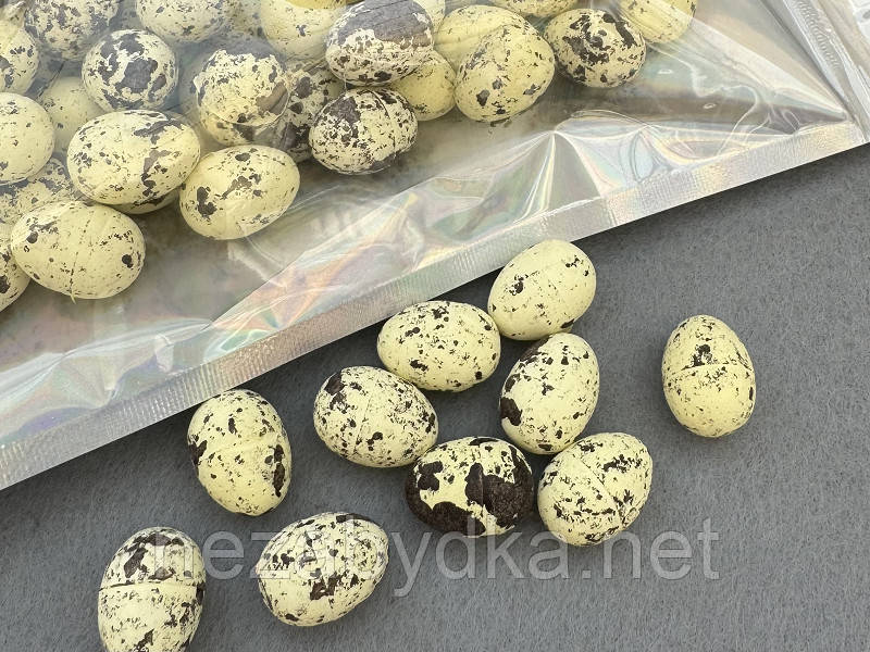 Пінопластові яйця - 1,5*1,8см - 20шт жовті