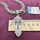 Чоловічий комплект православний хрест 10 г з ланцюжком подвійний якір 925 проба, фото 6