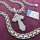 Чоловічий комплект православний хрест 10 г з ланцюжком подвійний якір 925 проба, фото 4