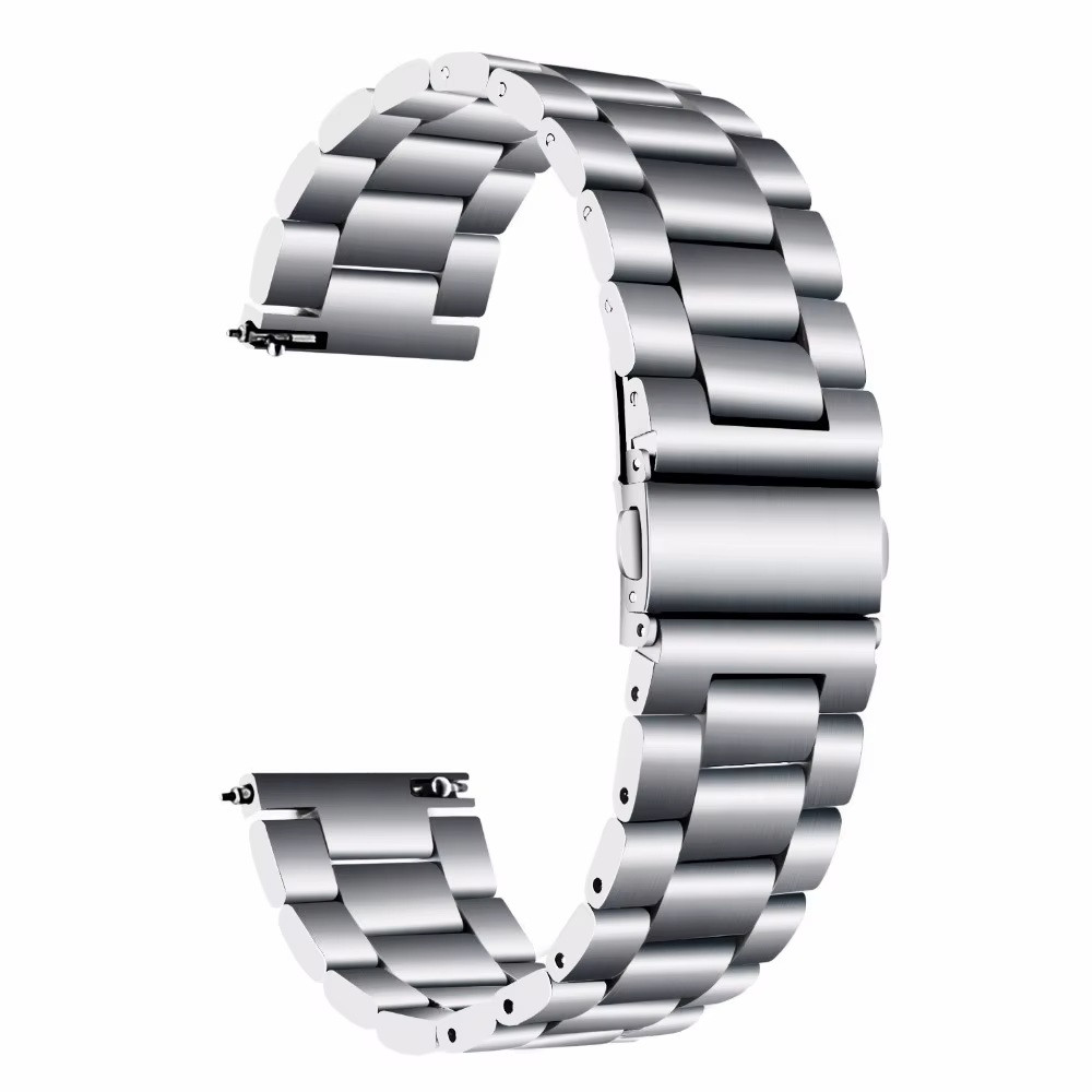 Ремінець металевий для годинника 20 мм Rolex Bead design сріблястий