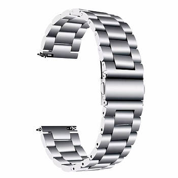 Ремінець металевий для годинника 22 мм Rolex Bead design сріблястий