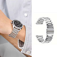 Ремінець металевий для годинника 20 мм Rolex Bead design сріблястий, фото 10