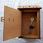 Ключниця з дерева Будиночок настінна закрита для 4 пар ключів, Хатинка, фото 2