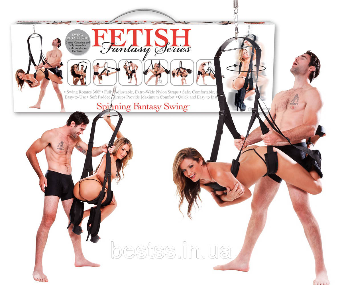 Гойдалка для дорослих з м'якими ременями для інтимних ігор Fetish Fantasy Series Spinning Fantasy Swing