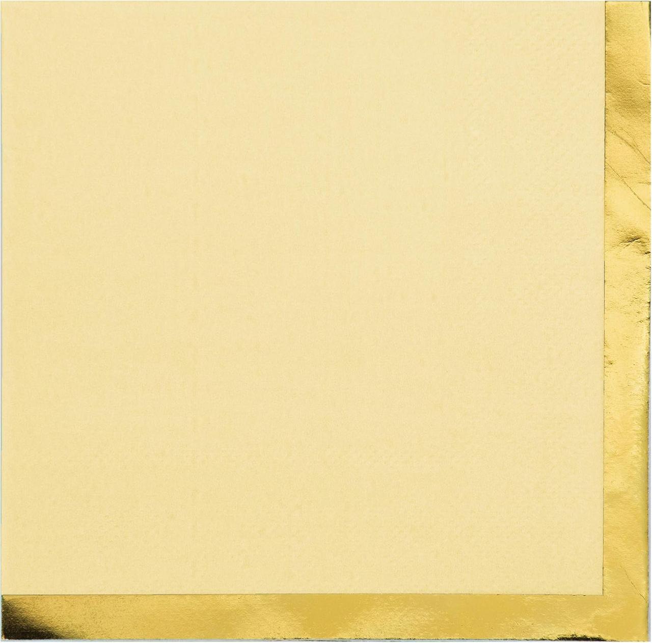 Серветки "Жовта Золотой контур". В упак: 20шт.