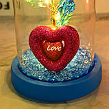 Подарункова Троянда в колбі Фіолетова "Love" подарунок дорогій людині, фото 3