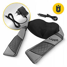 Накидка-масажер 4FIZJO Shiatsu Luxury+ для шиї та спини, акумуляторна 4FJ0563 Grey Poland, фото 5