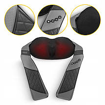 Накидка-масажер 4FIZJO Shiatsu Luxury+ для шиї та спини, акумуляторна 4FJ0563 Grey Poland, фото 3