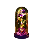 Подарункова Троянда в колбі Фіолетова "Love" подарунок дорогій людині, фото 2