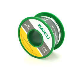 Припій BAKKU Solder wire BK10002 Дротовий, олова-Sn 97%,  срібла-Ag 0,3%, міді-Cu 0,7%, флюсу 2%, 0,2 мм, вага