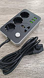 Мережевий подовжувач 4 розетки + 3 USB 2 метри, фото 2