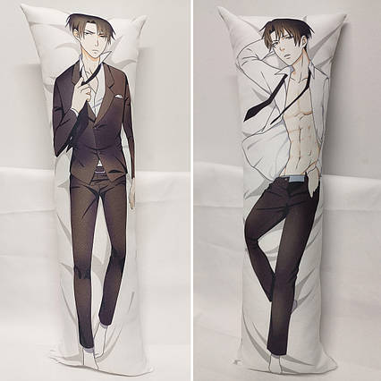 Дакімакура Атака Титанів Леві Аккерман (54см х 18см) / Attack On Titan | Аніме подушка