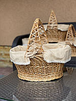 Кошик плетений з лози "Святковий". Арт:4041