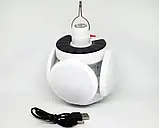 Підвісна лампа для кемпінгу і відпочинку на акумуляторі з сонячною панеллю 2029 / Сонячна аварійна лампа, фото 3