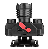 Ліхтар Налобний BL 1805 COB XPE 18620 USB CHARGER на акумуляторній батареї, фото 7