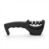 Точило для ножів ручне з трьома типами заточування Sharpener, фото 5