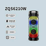 Переносна акустична система SURFACE ZQS6210W (6,5"x2) (15Wx2) (Дротовий мікрофон) (4500mAh) (Пульт), фото 6