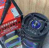 Переносна акустична система SURFACE ZQS6210W (6,5"x2) (15Wx2) (Дротовий мікрофон) (4500mAh) (Пульт), фото 9