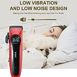 Машинка для стриження тварин VGR V-202 Професійний тример із насадками для грумінгу, фото 3