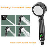 Водоощадна насадка для душу з LED- термометром Лійка для душу 4 режими, фото 4