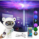 Лазерний нічник-проєктор зоряного неба з bluetooth колонкою Космонавт, фото 2