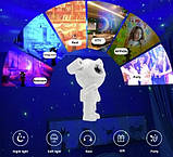 Лазерний нічник-проєктор зоряного неба з bluetooth колонкою Космонавт, фото 5