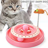 Іграшка для котиків Cat Scratch Pan з двома м'ячиками і мишкою, фото 4