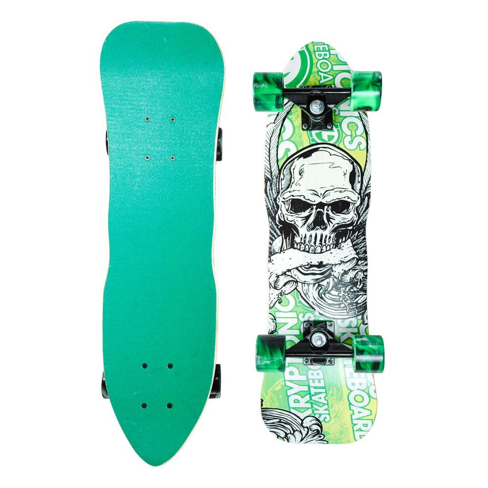 Дерев'яний скейтборд круїзер "Піщаний череп" колеса PU 823-3, фото 1