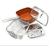 Сковорода фритюрниця універсальна квадратна Zepline Lakyrain MC-6211, фото 4