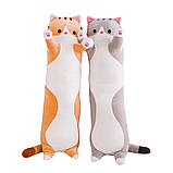 М'яка іграшка плюшевий довгий кіт батон подушка обіймашка 90 см, фото 2