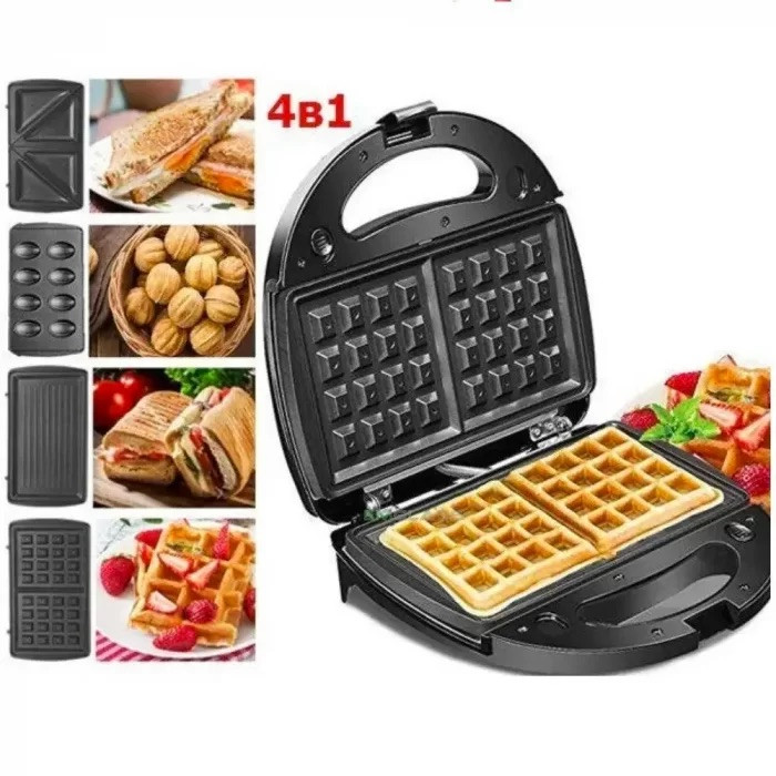 Мультипекар мультимейкер зі знімними формами 4 в 1 BITEK BT-2689, фото 1