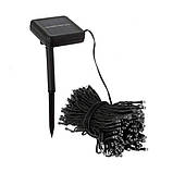 Гірлянда садова вулична з акумулятором на сонячній батареї 11 м 100 LED Теплий білий, фото 2