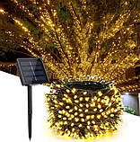Гірлянда садова вулична з акумулятором на сонячній батареї 11 м 100 LED Теплий білий, фото 6